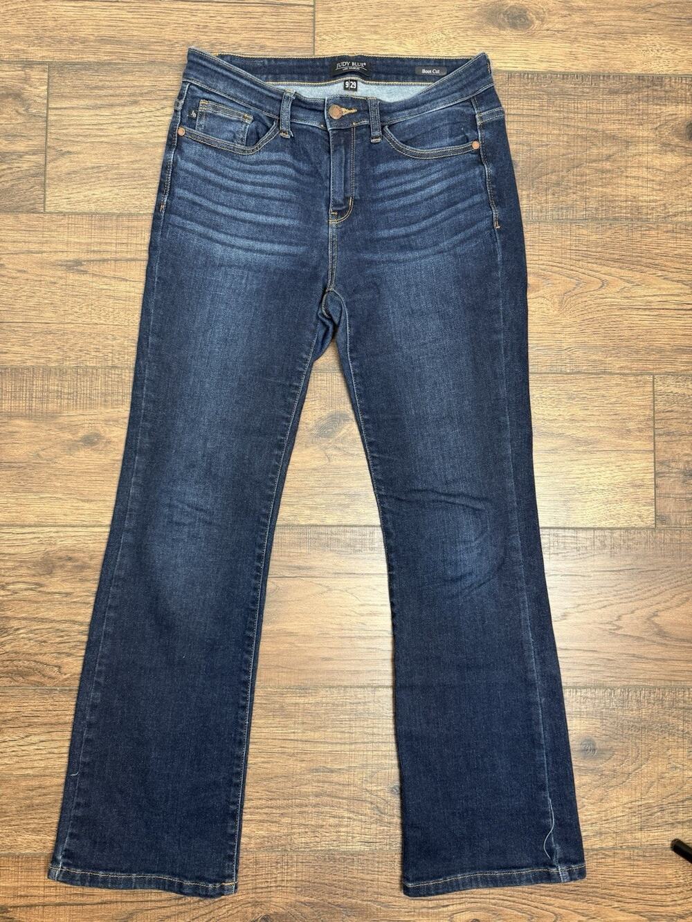Judy Blue Jr Dark Wash Bootcut Jeans Size 9/29 Stretch Denim